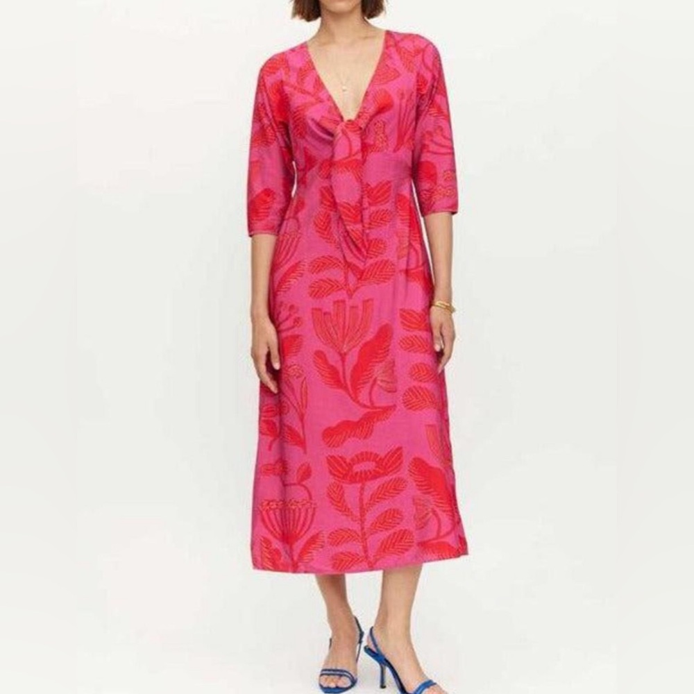 Compañia Fantastica Floral Print Midi Dress